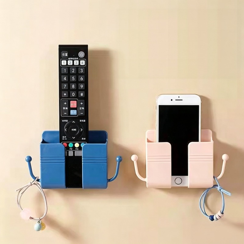 Phone Holder - No Drill Wall Storage Rack Multicolor
