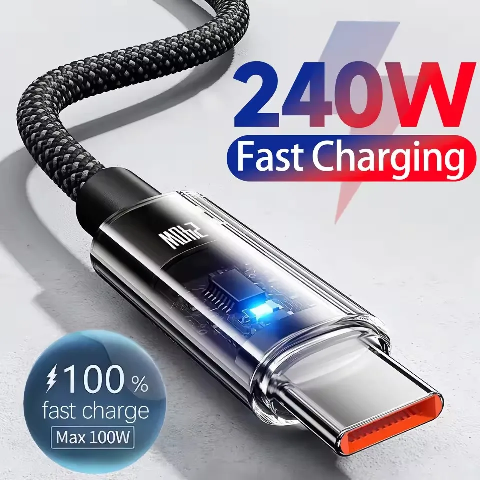 Usb Charger - 240W Nylon USB Type C Super