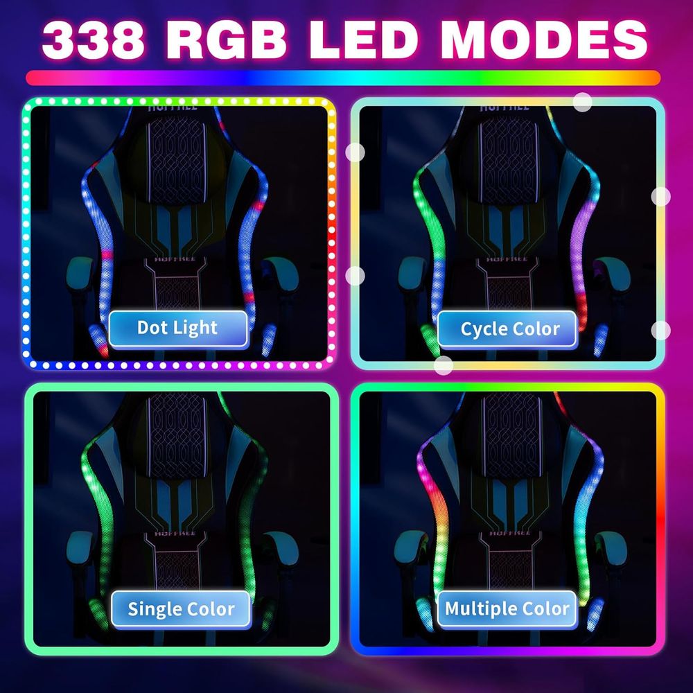 Gaming Chair with LED Lights S - Bluetooth Speaker review and price