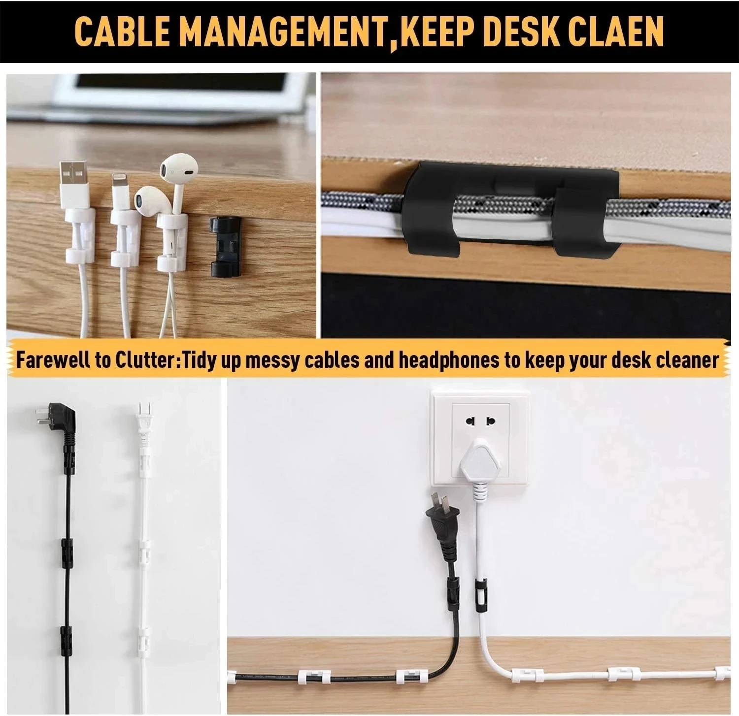 small Cable Organizer Clips Wi - Cable Organizer review and price