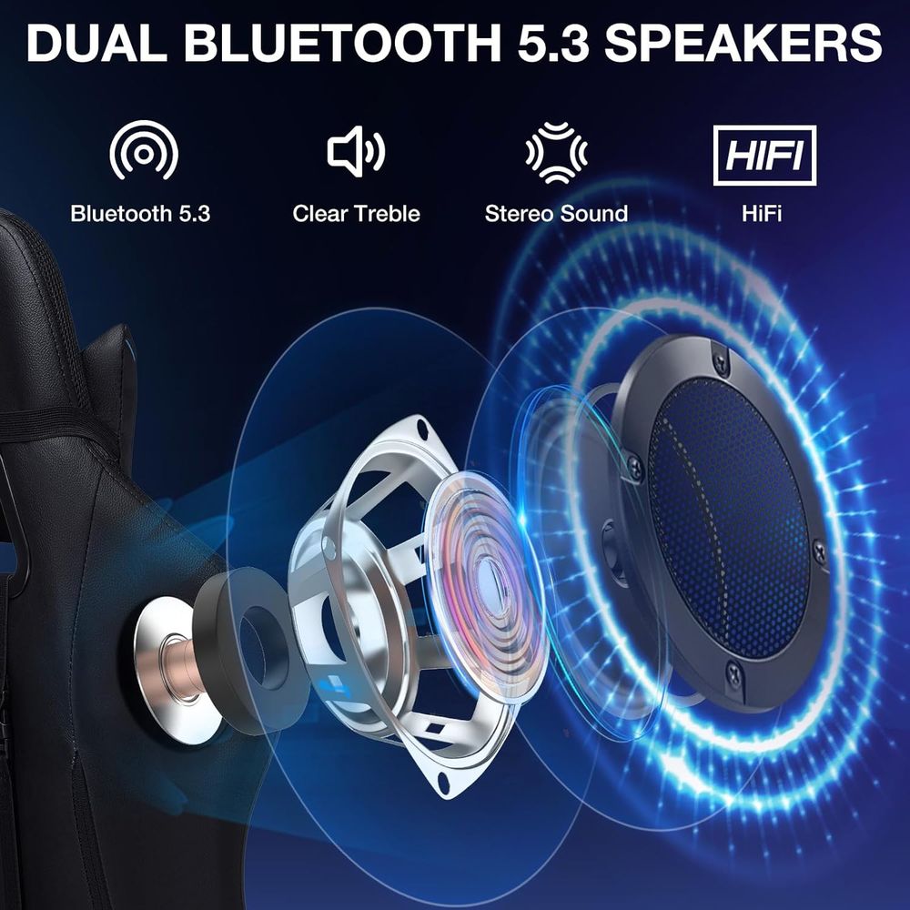 RGB Gaming Chair with Bluetoot - Bluetooth Speaker review and price