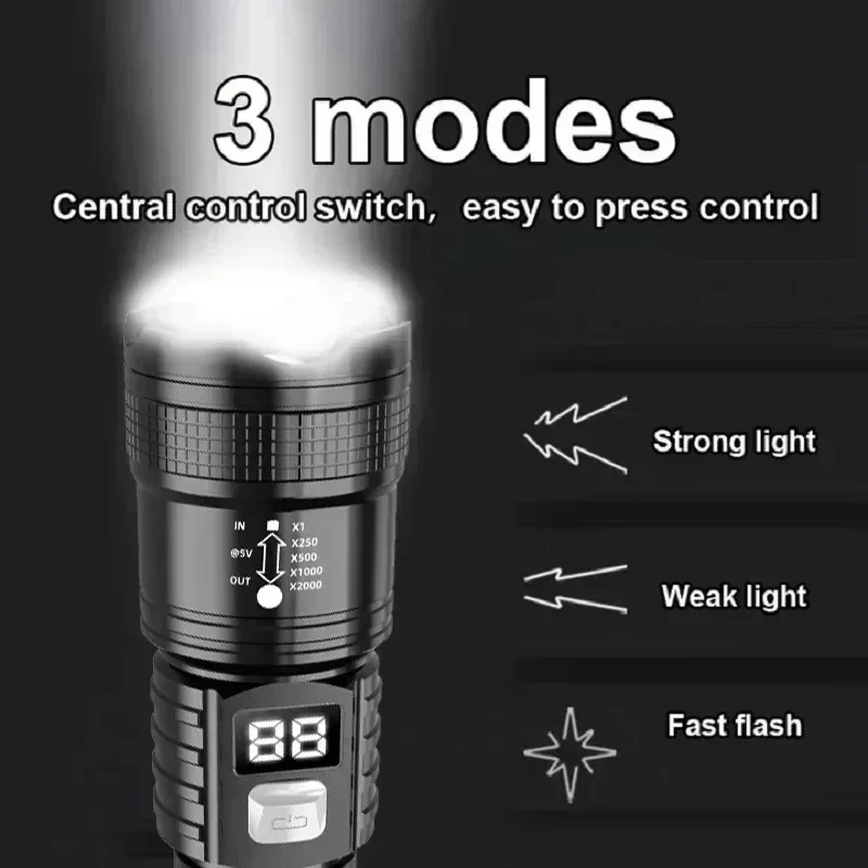 P50 High Brightness Flashlight - Power Bank review and price